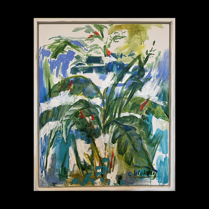 Banana Tree Abstract - Framed Original Acrylic
