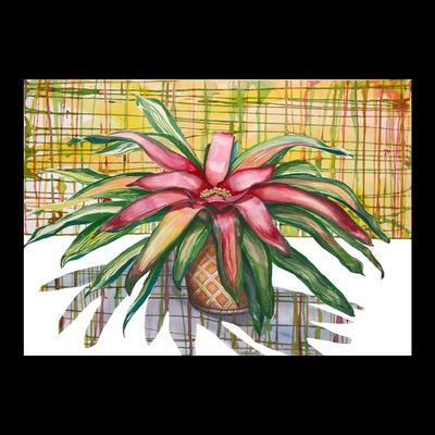 Plaid Bromiliad - Unframed Print