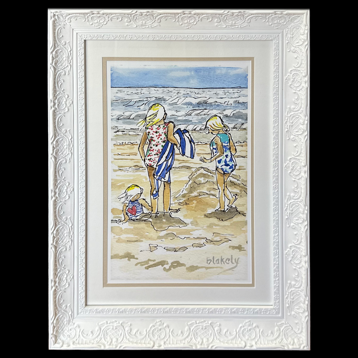Girls Dig The Beach - Framed Print - SOLD