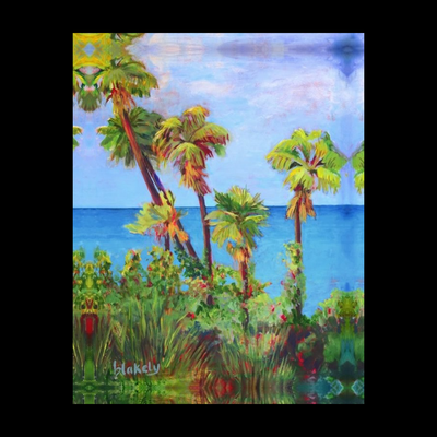 Hallet Park Palms - Unframed Oil Print