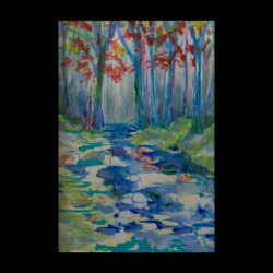 ROCKY STREAM - Watercolor Print
