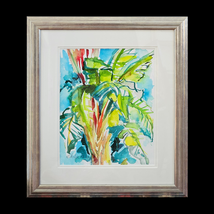 Sally's Backyard-#3 Framed Watercolor Print