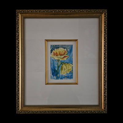 Two Roses - Original Framed Watercolor