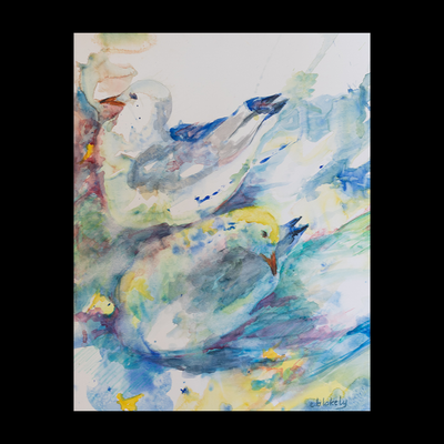 Beach Birds- Watercolor Print