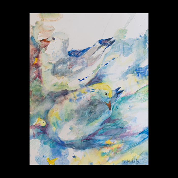Beach Birds- Watercolor Print