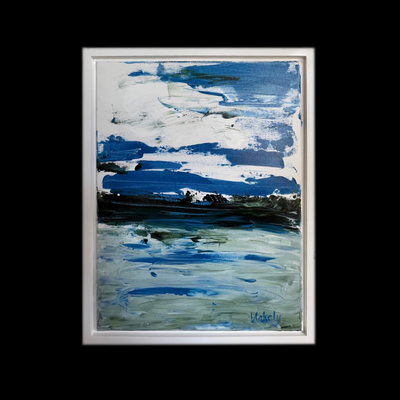 Water and Sky/OCEAN Framed Acrylic on Canvas